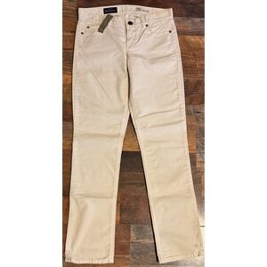 J.Crew Women Corduroy Beige Matchstick Skinny Straight Stretch Fit Sz 26 Regular